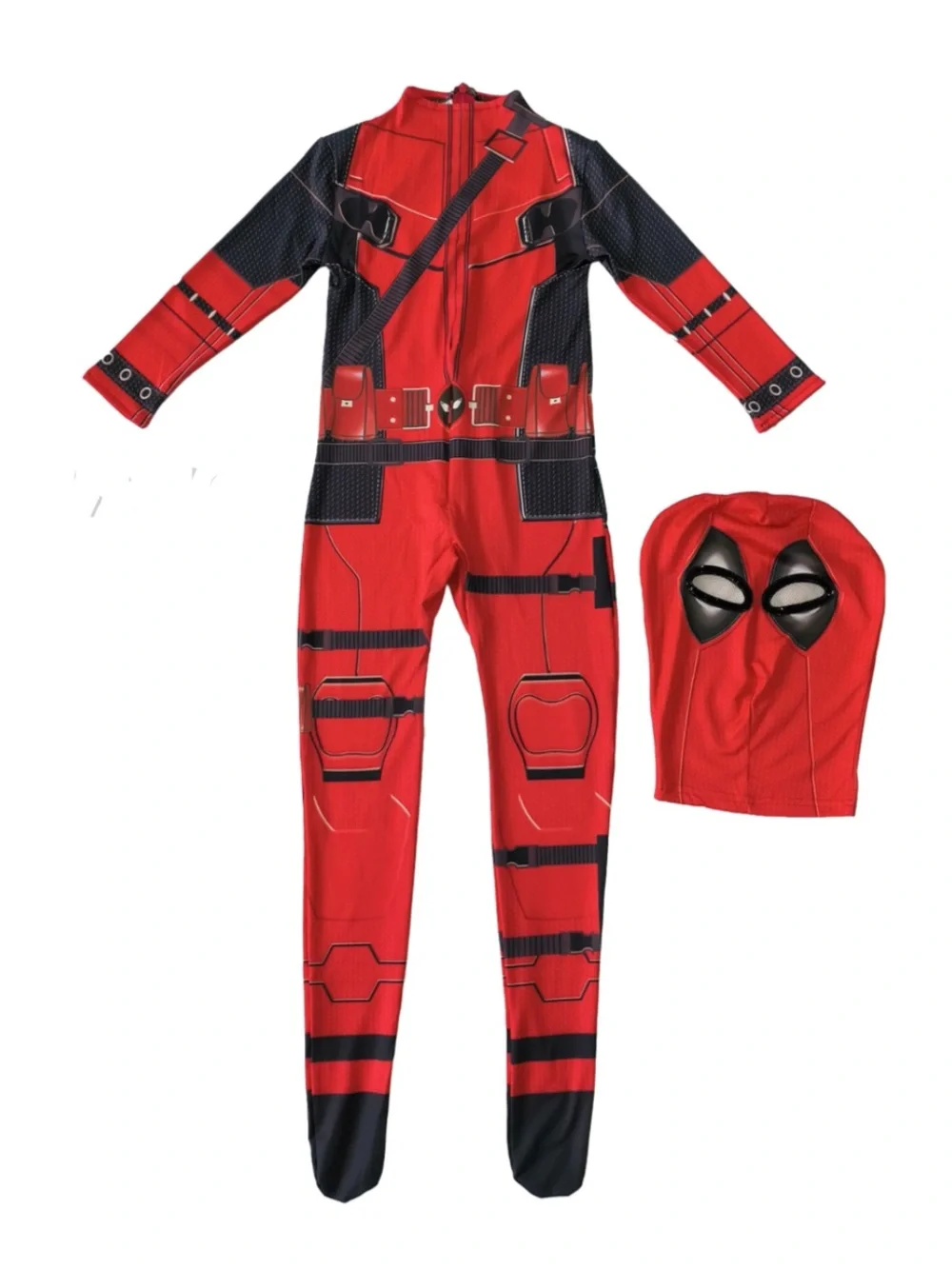Deadpool Kids Halloween Costume Superhero Jumpsuit size 11Y